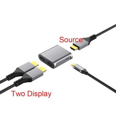 HDMI स्प्लिटर 1 इन 2 आउट 4K60Hz एक्सटेंड डिस्प्ले
